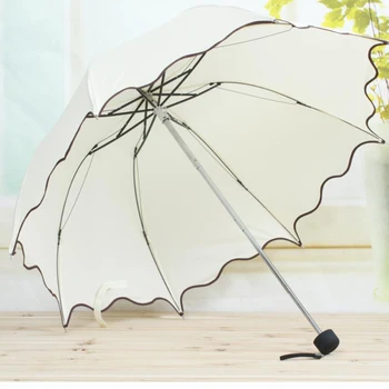 

Hot Sale Cute Korean Folding Umbrella Rain Women Beautiful Pure Color Pink Blue Red Umbrellas Girl Paraguas Plegable Mujer US001