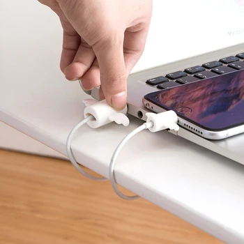 

Silicone cell phone usb cable protector for iphone cable de cabo cord charger wire winder organizer holder for iphone x 8 plus