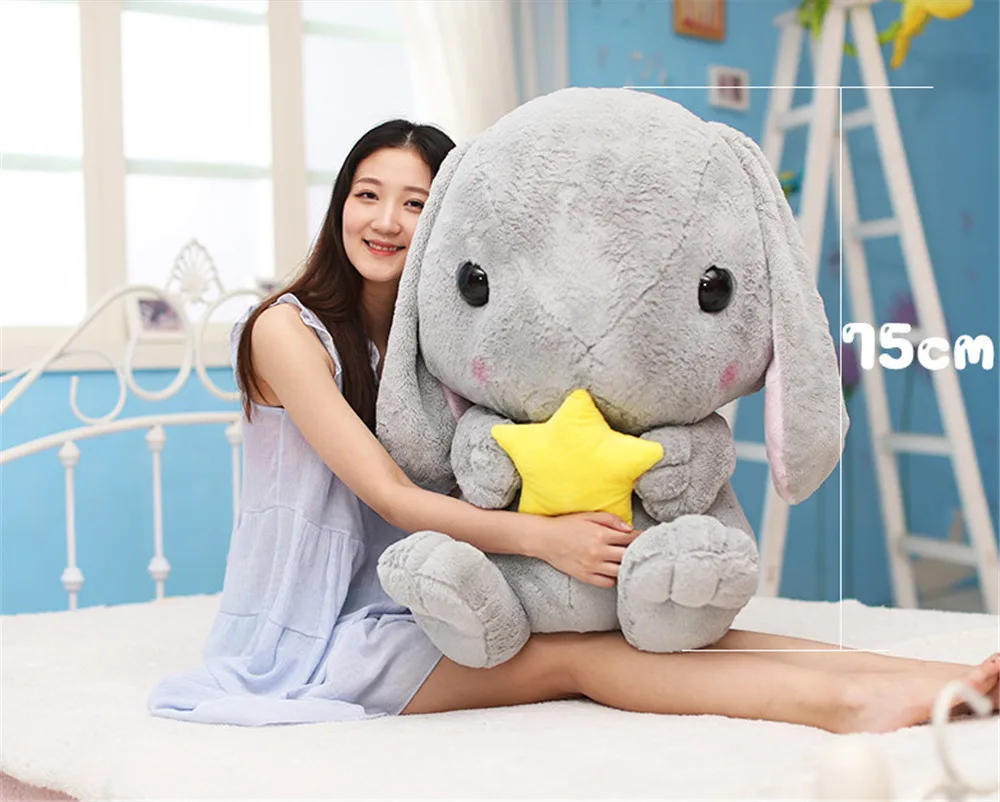 Fancytrader Lovely Plush Soft Cartoon Rabbit Toy Stuffed Giant Animal Bunny Nice Lover Gift 75cm 4