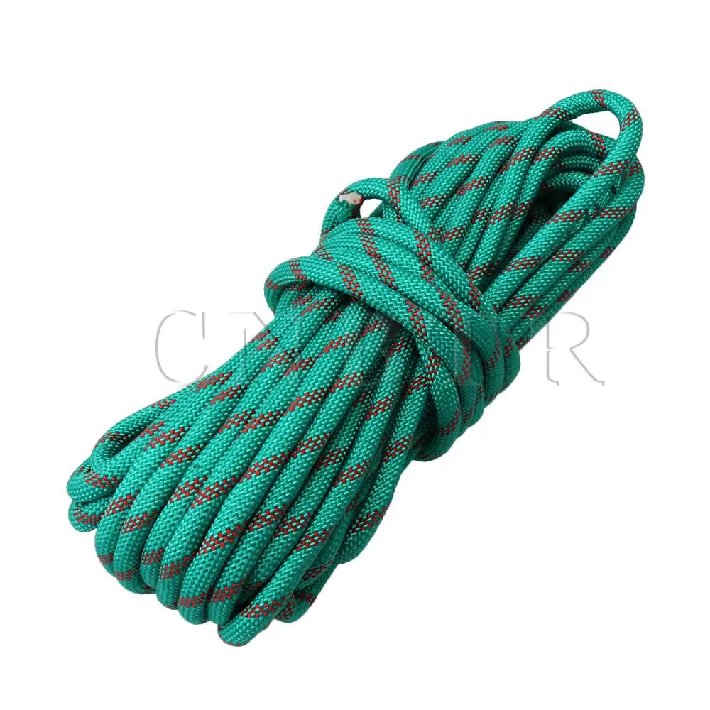 CNBTR Green 20 Meters Length Rock Climbing Rope 8mm Diameter Outdoor Hiking Accessories High