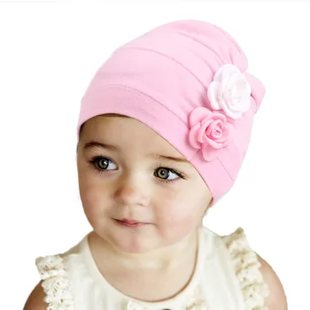 

New Flower Design Baby Hats Fashion Children's Cotton Hat Girls India Cap Baby Beanie Cap Accessories