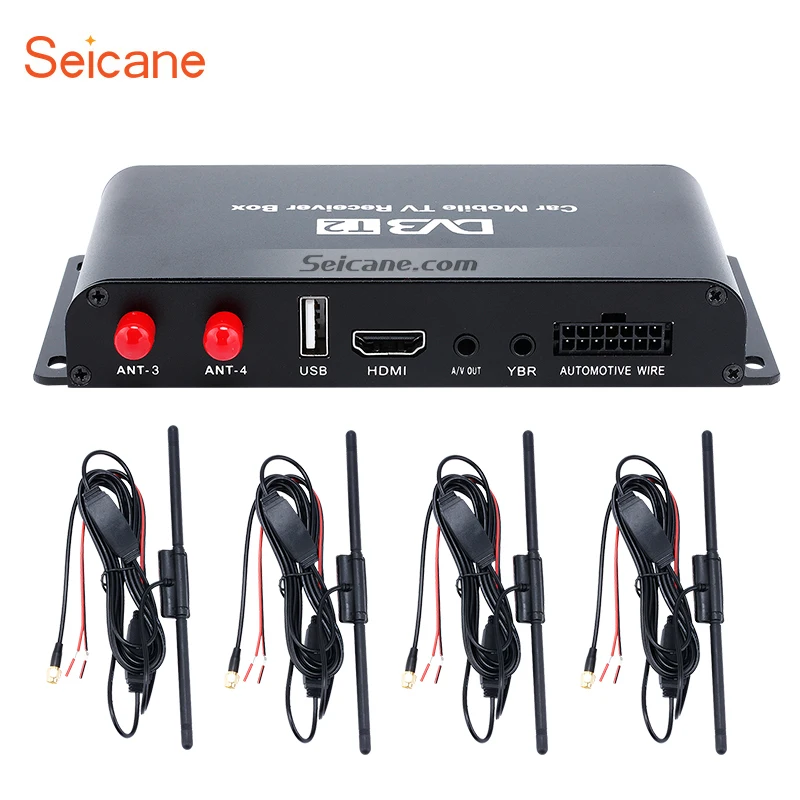 Цифровой ТВ тюнер Seicane 1080P HDMI ресивер для автомобиля DVD плеера 4 тюнера|tv tuner for