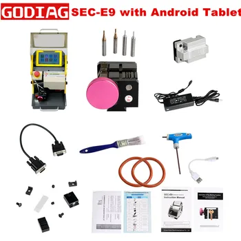 

2019 Latest SEC-E9 CNC Automated Key Cutting Machine with Android Tablet Get Free for Ford Tibbe Jaws FO21 Clamp