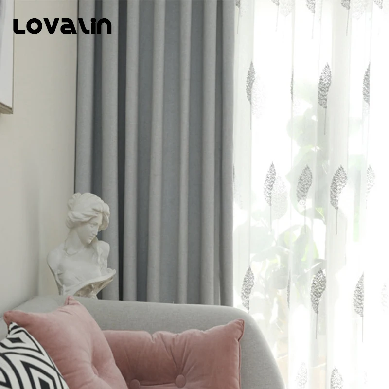Lovalin плотные занавески однотонные затенение Cortinas Para Sala гардины для гостиных