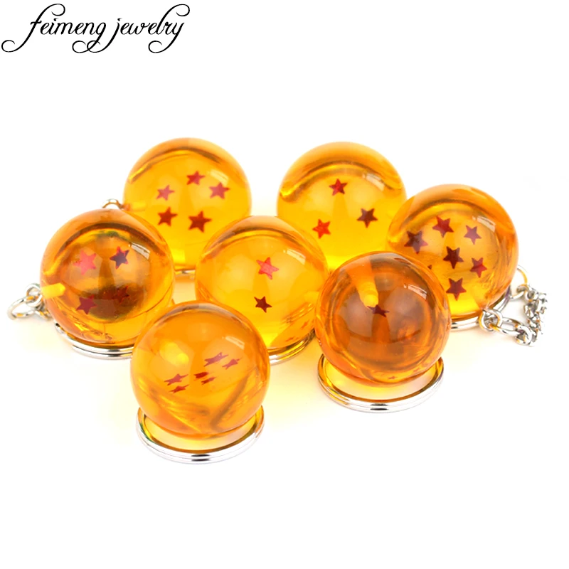

Classic Anime Dragon Ball Key Chain 1-7 Stars Balls PVC Figures Toys Keychain Fashion Pendant Keyring For Fans Collection Gifts