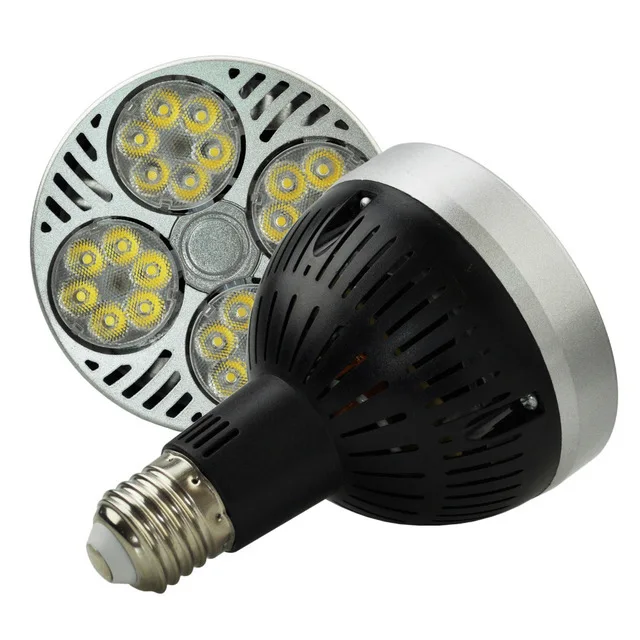 Светодиодный прожектор Par30 35 Вт Par 30 лампа E27 Indooor высокой мощности лампа черный белый корпус 220 В 1 шт./партия