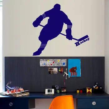 

Wall Decal Hockey zone Player goalkeeper field gate rink Play Game Sport
