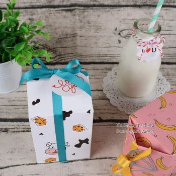 

7*7*12cm House shaped paper candy box Macaroon candy Packing box Valentine's Day Wedding Favor Gift Boxes pie Party Box bags