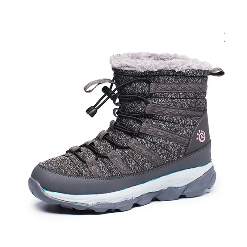 

Winter Snow Warm Thermal Cotton Flocking Thick High Top Walking Shoes High Top Ankle Boots Women Sneakers Outdoor Ice Female