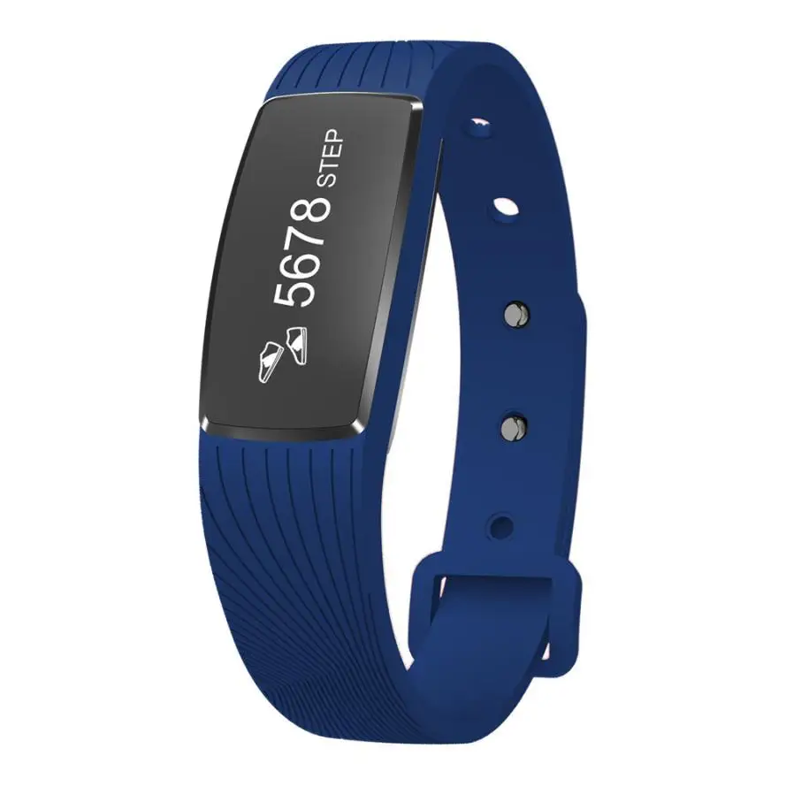 Синий D08A водонепроницаемый пульсометр браслет «Умные» наручные часы Z1113 Прямая поставка - Цвет: Синий