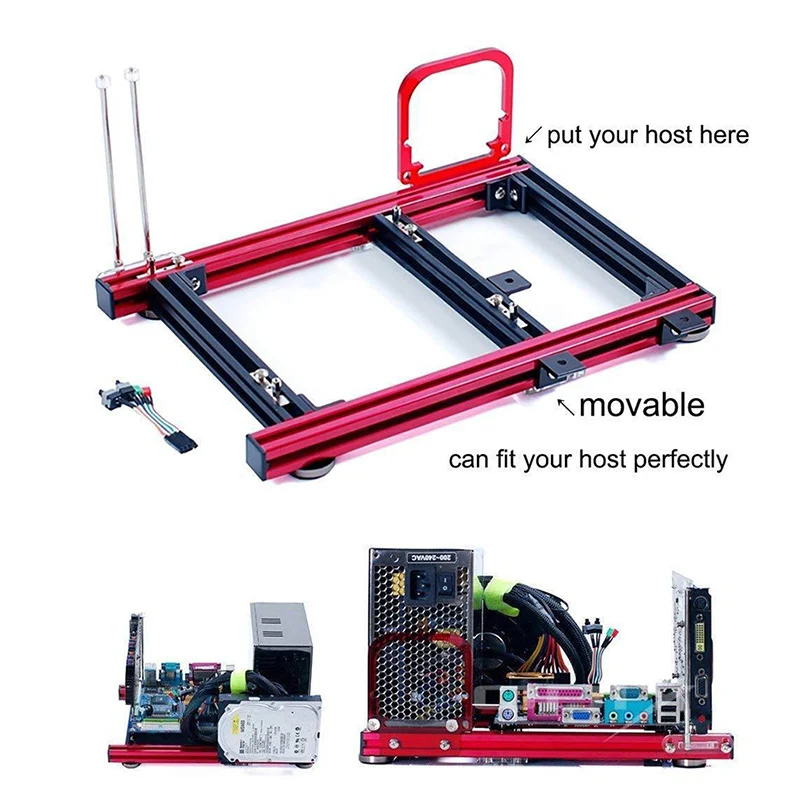 DIY Mini itx/matx/ATX PC шасси в корпусе алюминиевый рабочий стол открытая голая рамка
