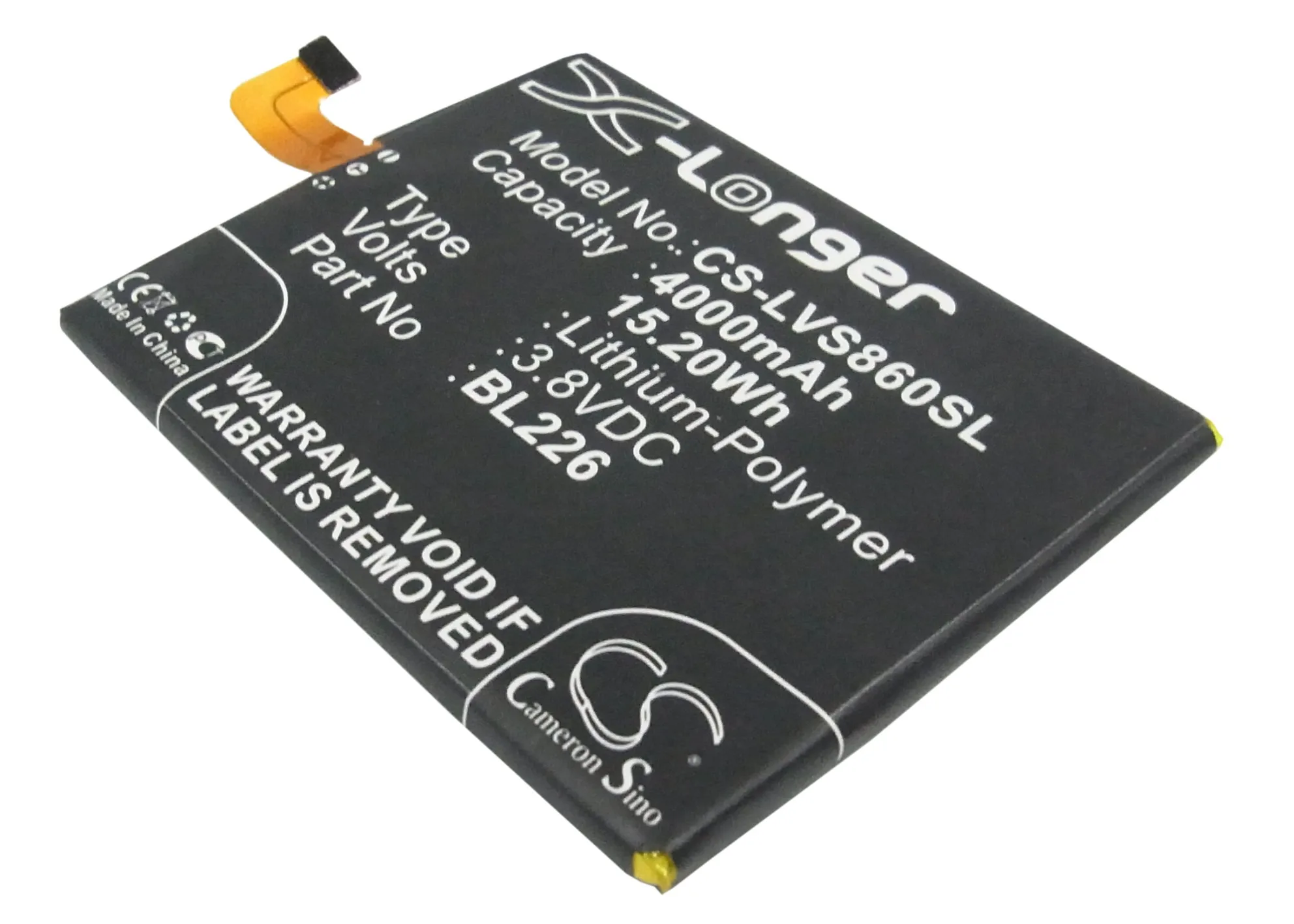 Аккумулятор Cameron Sino BL226 на 4000 мАч для Lenovo S860|4000mah battery|cameron sinobattery for lenovo s860 |