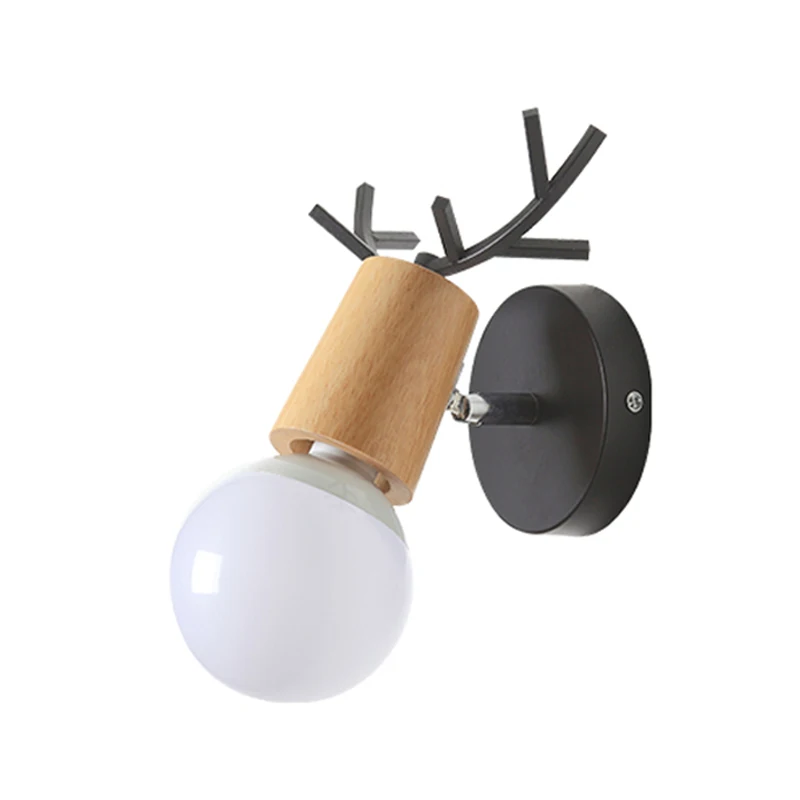 

Antlers wall lamp bedside lights sitting room bedroom wall lights Nordic creative personality hanging lamp corridor