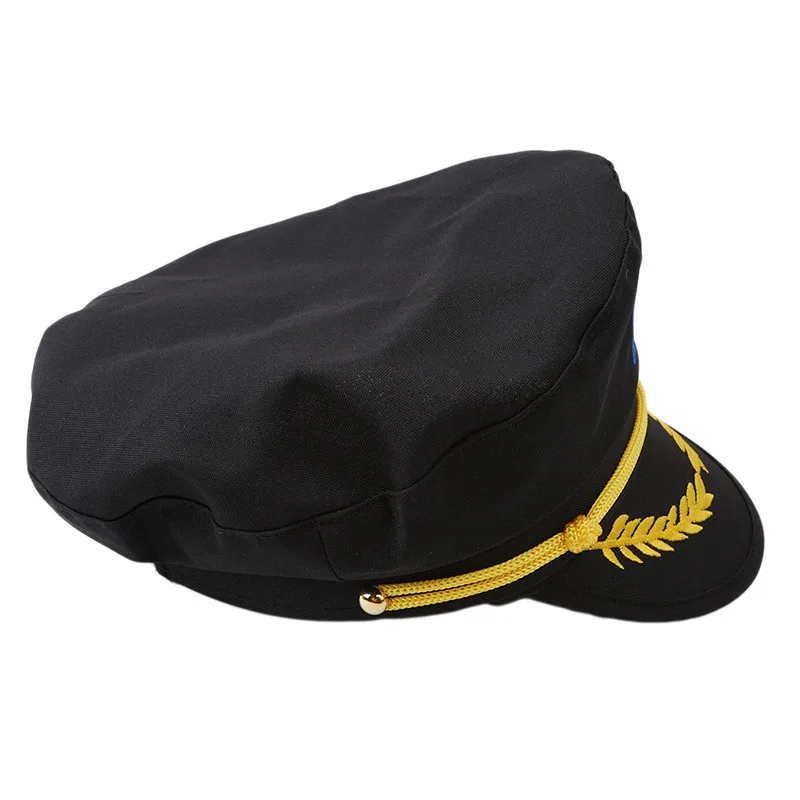 1PC2019 The Latest Navy Marine Yacht Boat Ship Sailors Navy Captain Military Cap Adult Unisex Fancy Dress Supplies