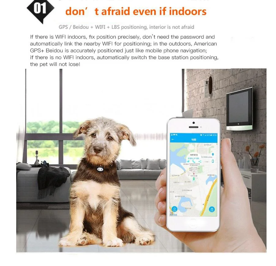 D79 Pet gps трекер собачий ошейник с gps+ LBS+ Wi-Fi расположение в реальном времени отслеживание телефона водонепроницаемый портативный локатор домашних животных мини