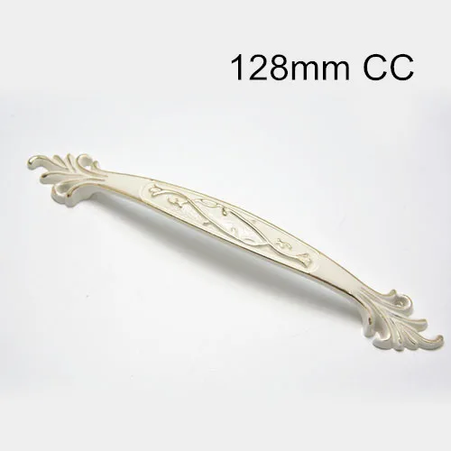 White 128mm CC Zinc Alloy Handles Cupboard Closet Drawer Handles Furniture Handles Bars