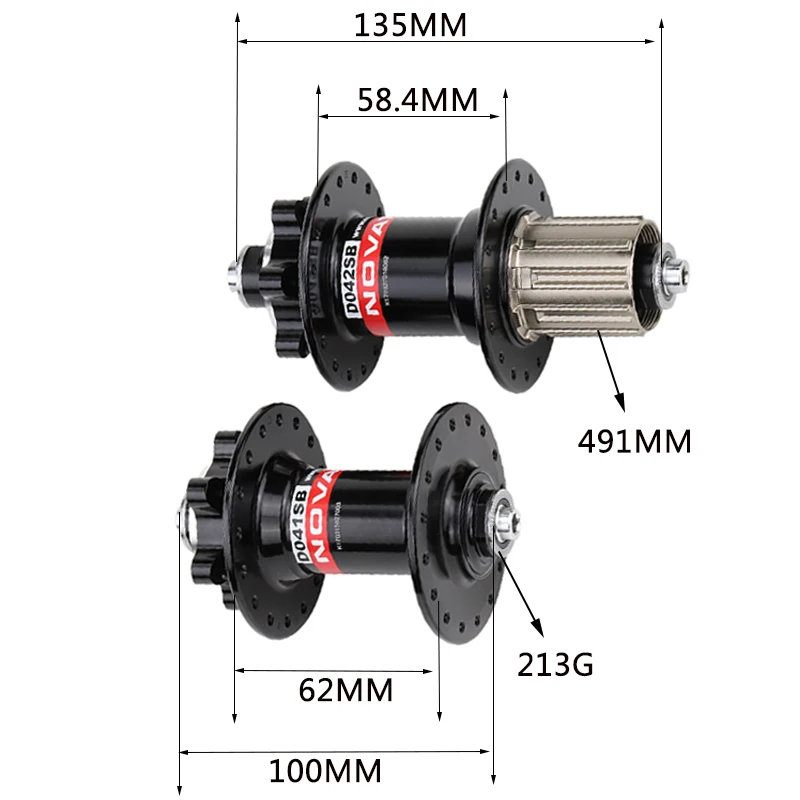 Novatec D041SB D042SB/SA горный велосипед диск 11S 24 28 32 36H втулки горного велосипеда с Quick Realease алюминиевый сплав