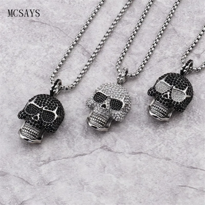Punk Double Layer Silver Lock Chain Pendant Choker Necklace Jewelry Gift  MC