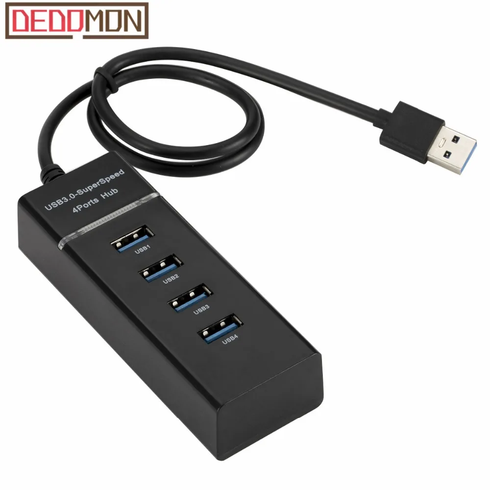 USB Hub 4 Ports USB 2.0 Extender Cable Splitter Multi Ports Connector Adapter