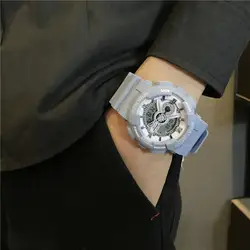 Парные спортивные военные часы мужские водонепроницаемые с двойным отображением времени женские спортивные наручные часы цифровые