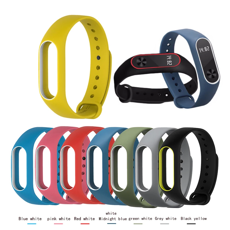3PCS For Xiaomi Mi Band 2 Strap For Mi Band 2 Silicone Bracelet Replacement Wristband Accessories Colorful wrist 