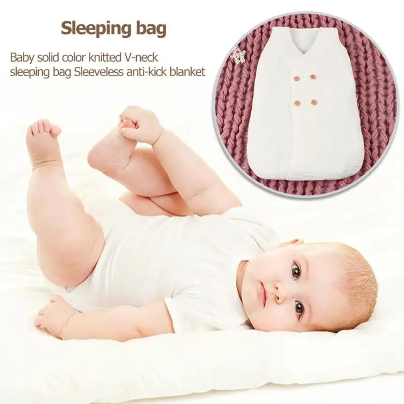 Новорожденный спальные мешки хлопок вязаный Конверт для новорожденных ножки для коляски спальные мешки