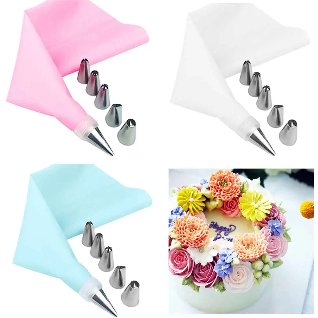 

1PC Stainless Steel Adjustable Wire Cake Cutter Slicer Leveler DIY Cake Baking Tool Kitchen Accessorie High Quality Cake Scraper