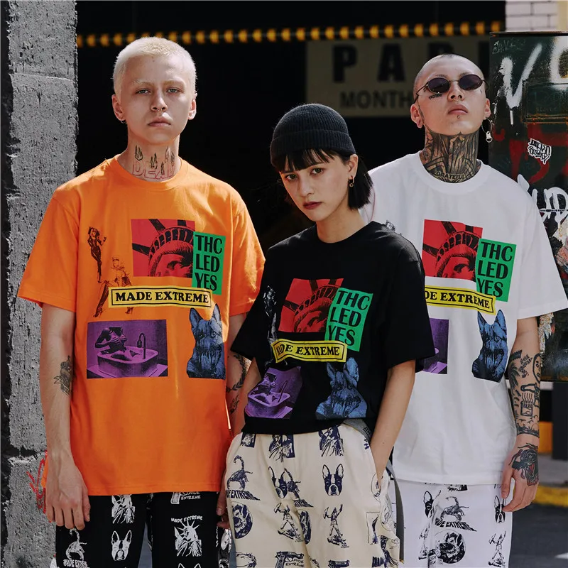 Bebovisi винтажные уличные футболки с принтом уличная мужская хип хоп Harajuku