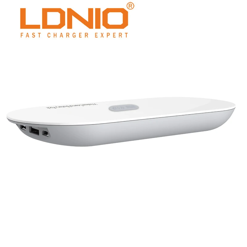 LDNIO PW1003 5000 мАч Беспроводное зарядное устройство USB литий полимерный тонкий