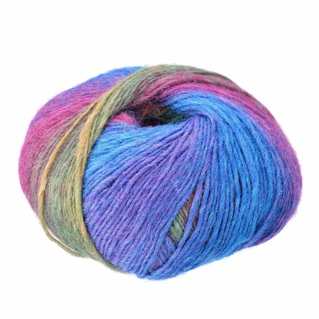 1 Ball Rainbow Knitting Yarn Wool 50g Colorful Soft Baby Cashmere Wool Child Hand Knitted Crochet Yarn for DIY Scarf Hat Clothes