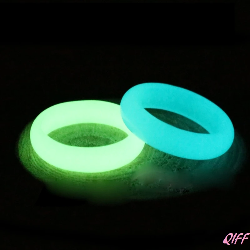 

Drop&Wholesale Rarely 8mm Wide Natural Fluorite luminous Stone Glow in Dark Ring Fine Jewelry APR28