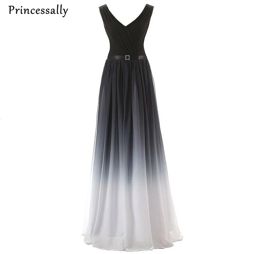

Robe De Soiree Elegant Evening Dress Floor Length Chiffon V neck Strapless Simple Prom Party Formal Gown Lady Vestido De Noiva