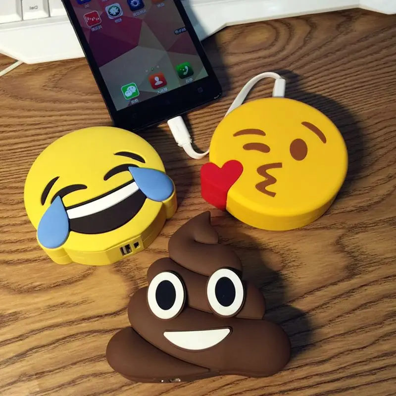 

Power Bank 8800mah Funny Cute Emoji Unicorn Shaped Power Bank PVC Material Charge Cartoon For Mobile Phone battery case