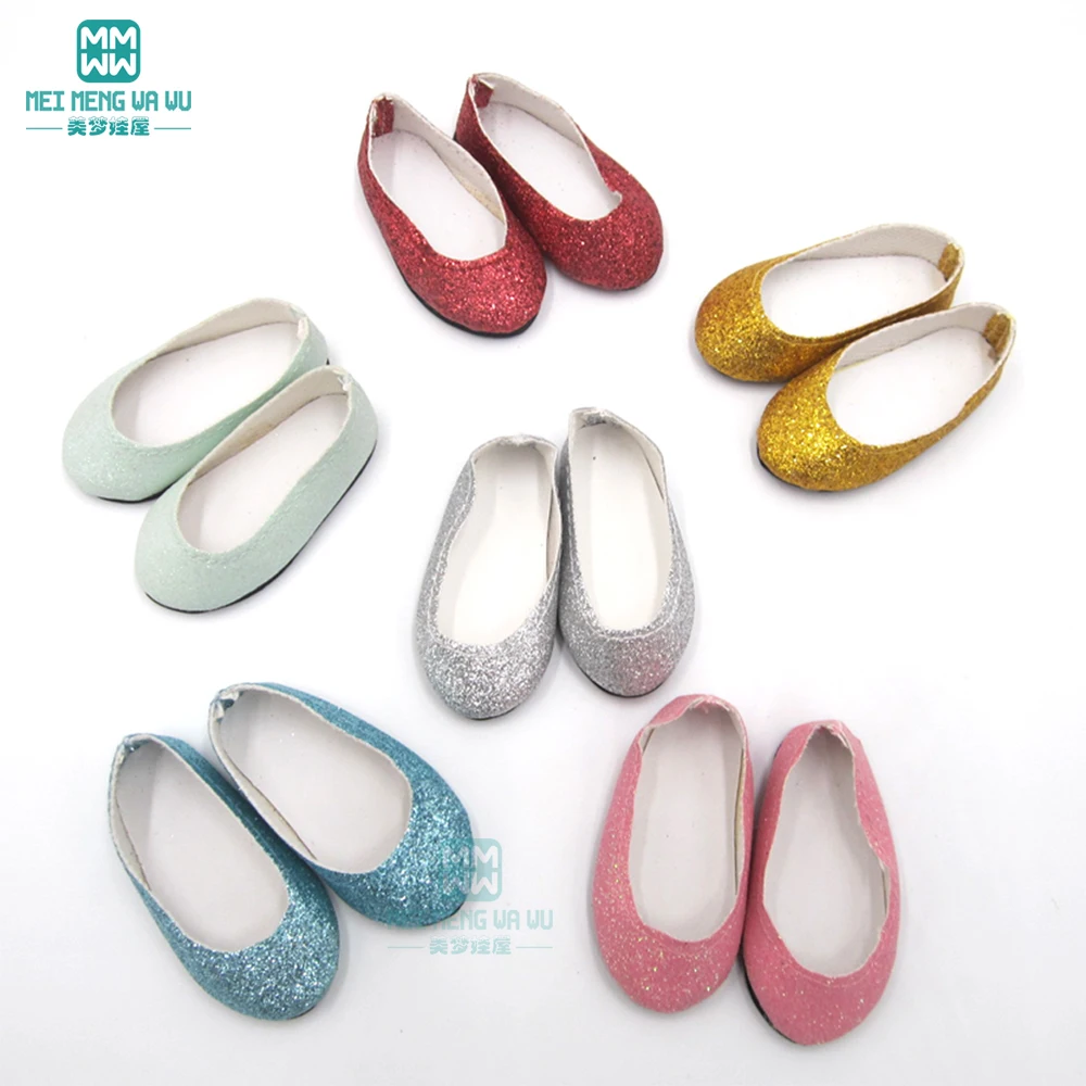 

7.5cm fashion flash shoes for dolls fits new born doll and american doll Accessories