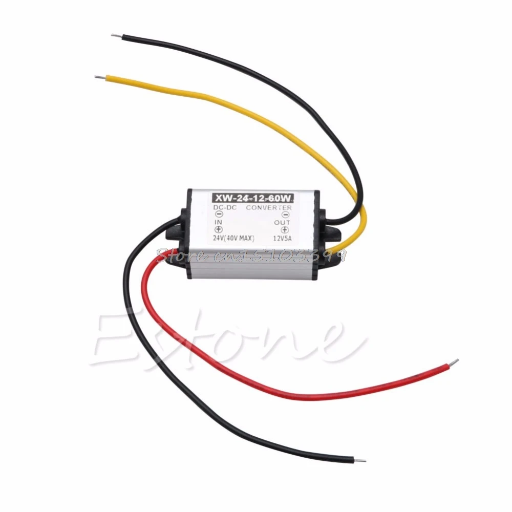 Горячая водонепроницаемый автомобильный Грузовик DC 24 В к DC 12 В 5A 60 Вт преобразователь питания адаптер G08 и Прямая поставка