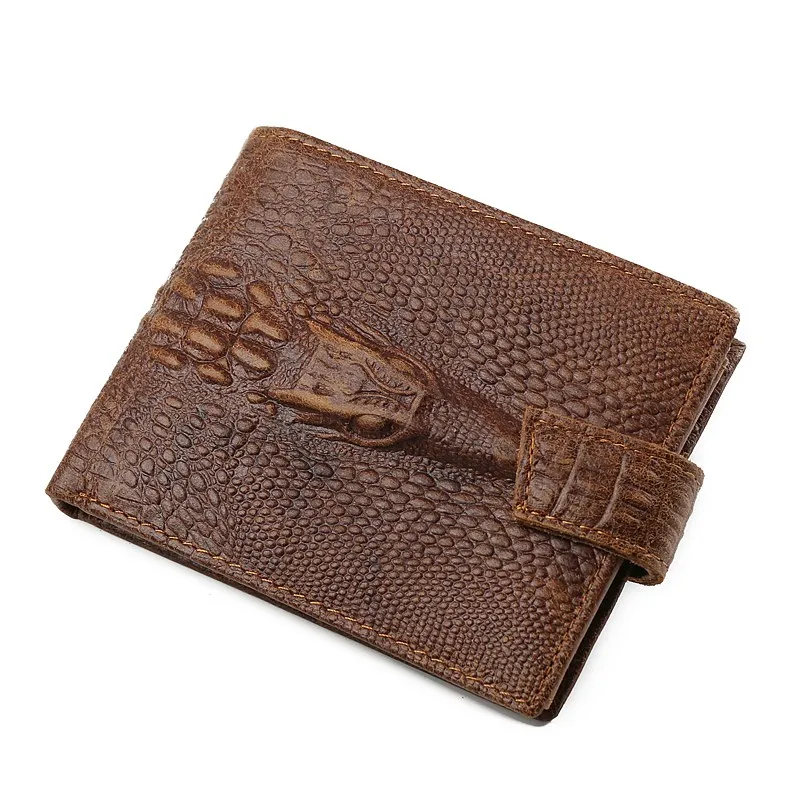 

Fashion Genuine Leather Men Wallets Short Card Wallet Genuine Alligator ID Card holder Coin Purse Pocket Luxury Brand Wallets