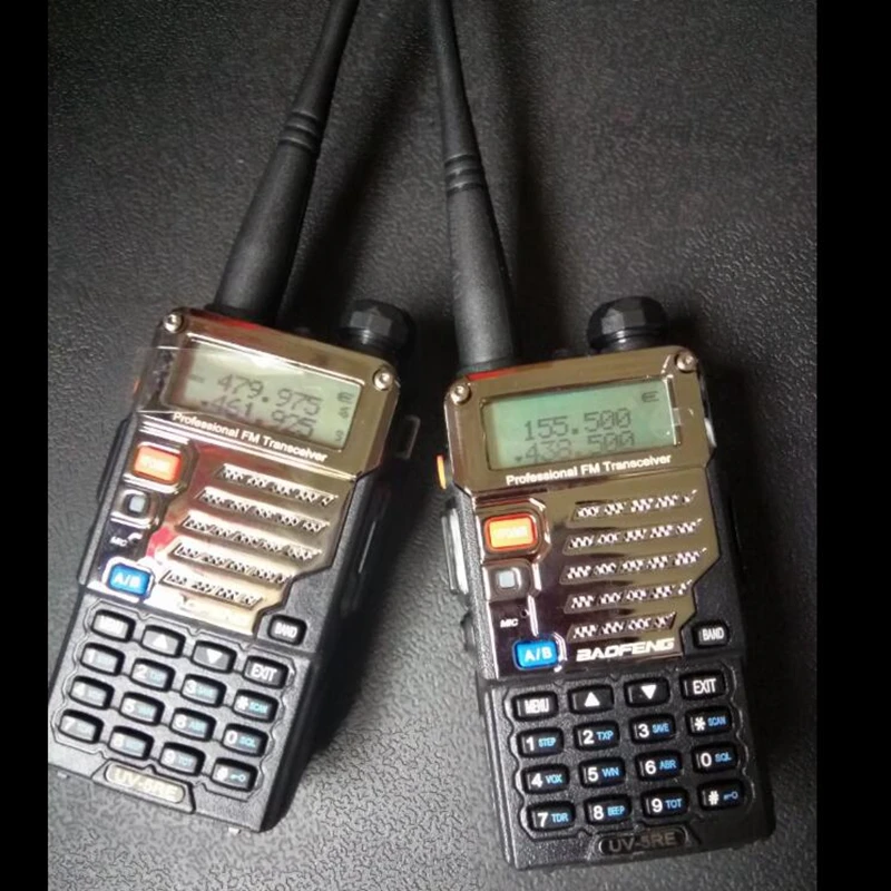 2pcs BAOFENG UV 5RE 2 black VHF136 174&UHF400 520MHz two way ham radio portable CB radio UV 5R