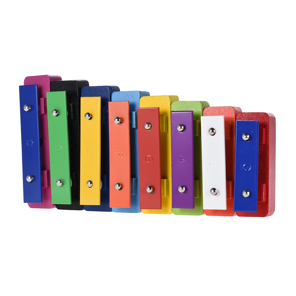 Цветные колокольчики, 8 нот, Glockenspiel, ксилофон, набор, ударный музыкальный образовательный инструмент, игрушка для малышей, детей