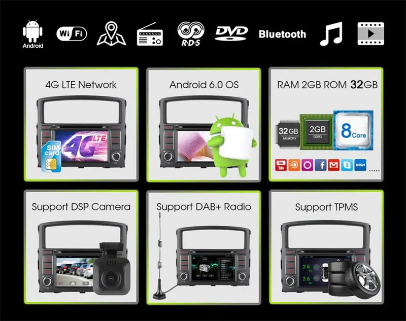 Best FEELDO 7" Android 6.0 (64bit) 2G/32G/4G LTE Octa Core Car DVD GPS Radio Head Unit For Mitsubishi  Pajero/Montero/Shogun V97/V93 1 Best FEELDO 7" Android 6.0 (64bit) 2G/32G/4G LTE Octa Core Car DVD GPS Radio Head Unit For Mitsubishi  Pajero/Montero/Shogun V97/V93 1
