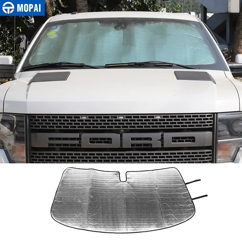 

MOPAI Sun Visor for Ford F150 2009+ Car Front Anti UV Ray Window Windshield Sunshade Cover for Ford F150 2009-2014 Accessories