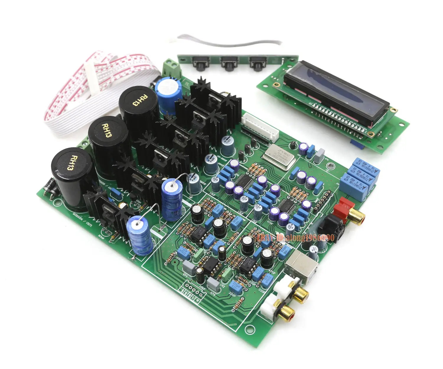 Собранный двойной WM8741 AK4118 чип 192K DAC декодер мягкого управления + ЖК дисплей|soft