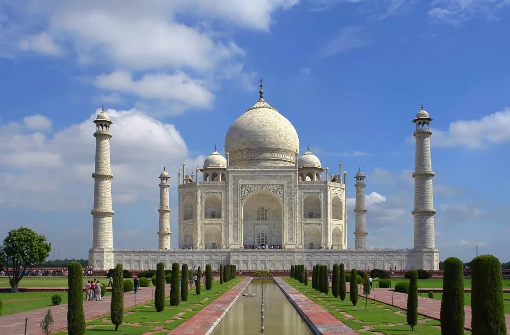 

10x10FT Marble Taj Mahal Mosque Blue Sky Scenic Spot Photography Studio Backdrops Background Custom Print Vinyl Combine Shipping
