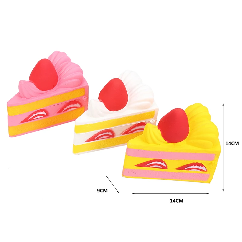 Мягкий треугольный торт, большая мягкость, мягкие игрушки, медленно растущий крем, ароматические игрушки для сжимания, ремешок для