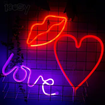

ins Nordic Hot Party Night LED Lights for Bar Decoration Love Trees Flamingos Fresh Girls Gifts Party Wedding Decorations M4D15