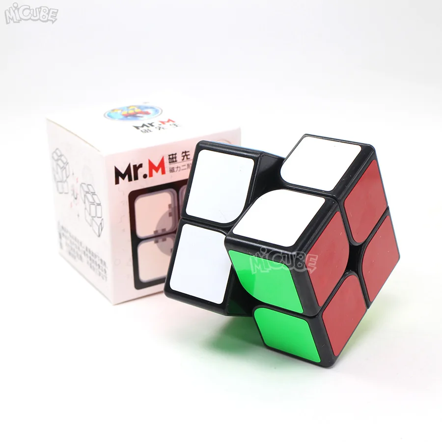 Shengshou Mr. M Магнитный куб 2x2 скоростной куб Magic 2x2x2 Магнитный позиционирование Mrm 2 Cubo Magico 2*2 магниты куб черная Игра Головоломка