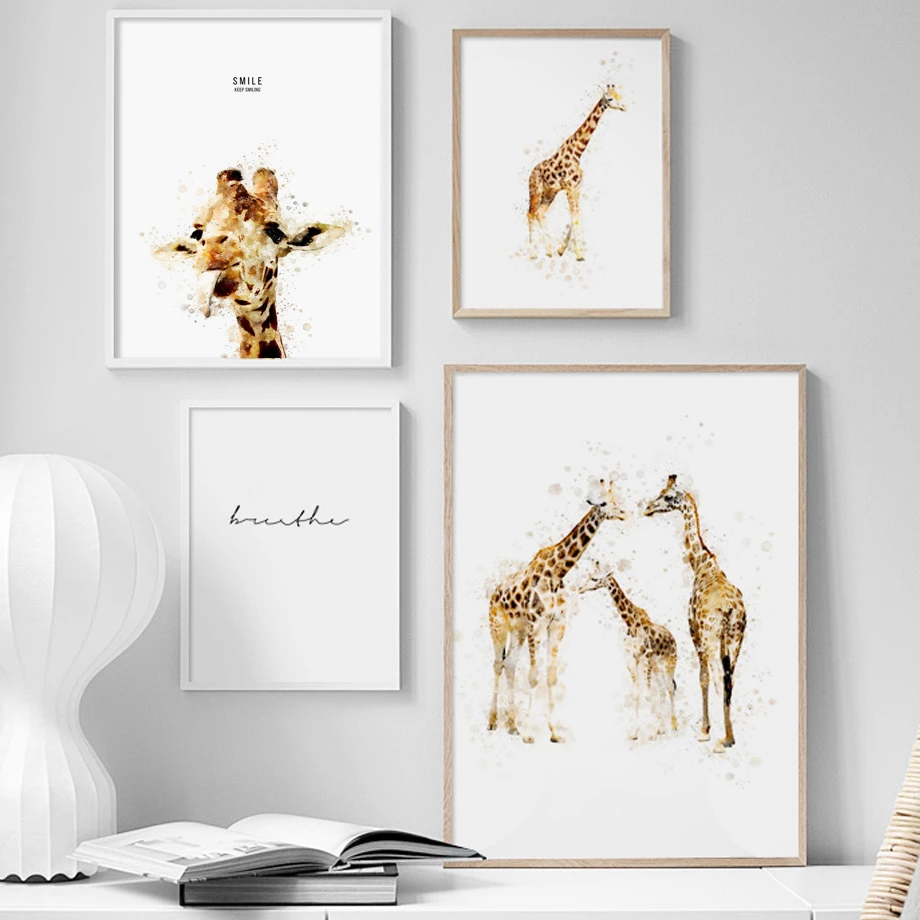 giraffe nursery wall art