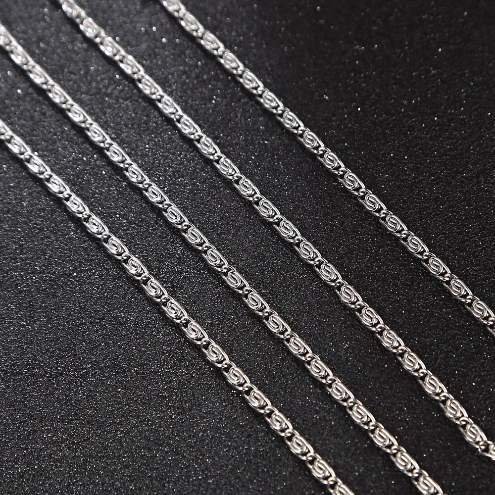5pcs/lot 2.5mm Stainless Steel Rolo Chain Necklace Lobster Clasp Closure DIY Jewelry making Top Quality