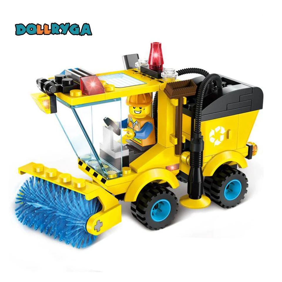 

Building Blocks 102PCS Early Learning Assembly City Sweeper Car DIY Toys For Child Brithday Christmas Gift School Manual Course