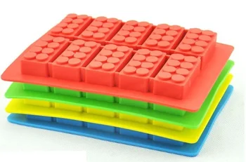 

free shipping 1000pcs Chocolate mould brick ice Trays mold ice block brick building shape Bar Party frozen Drink