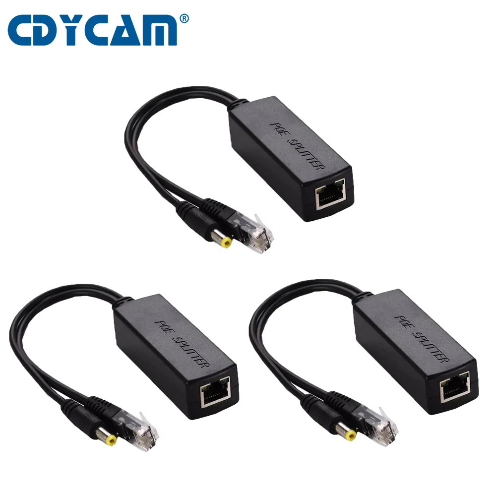 Cdycam 3 шт./1 сумка PoE сплиттер мощность по Ethernet 48 В до 12 В IEEE802.3af стандартный тип 15 Вт модуль питания для NonPoe камеры